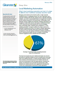 Local Marketing Automation Gleanster Report