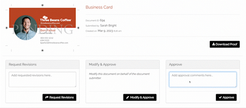 approval workflow for template