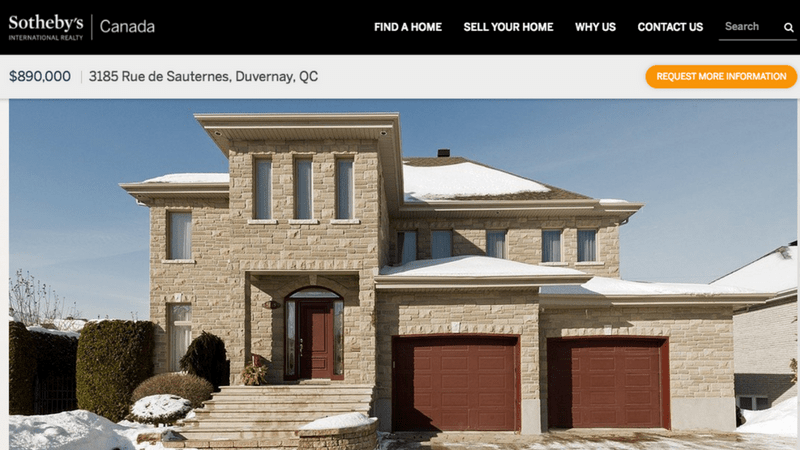 Sotheby's Realty local landing page