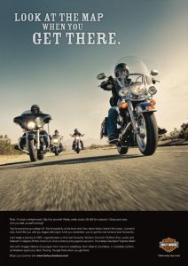 Harley davidson print marketing campaign