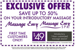 National Massage Envy Coupon Example
