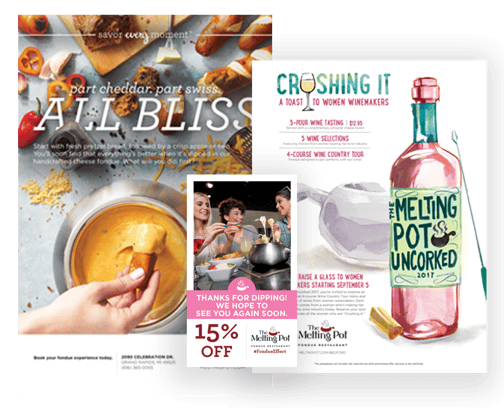 melting pot local print marketing materials