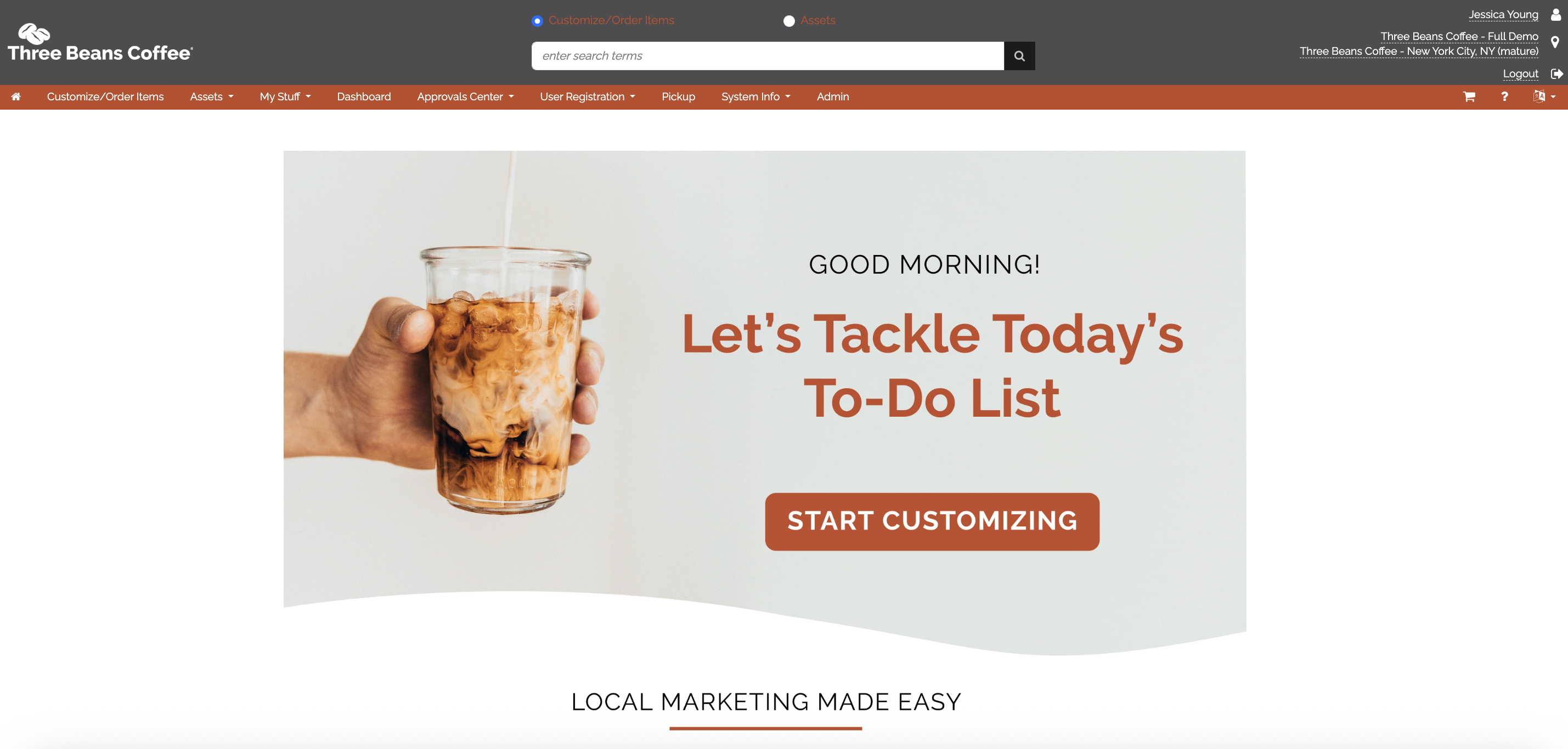 The CampaignDrive interface can be customized easily to fit the look and feel of your brand.
